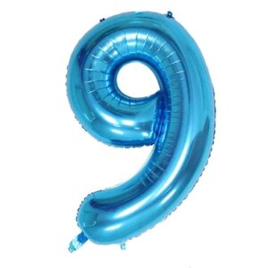 Folinis žydras balionas „Skaičius 9"