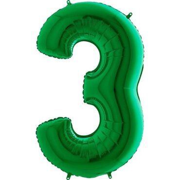 Folinis žalias balionas „Skaičius 3"