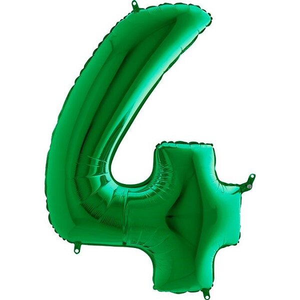 Folinis žalias balionas „Skaičius 4"