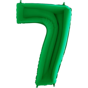 Žalios spalvos folinis balionas „Skaičius 7"