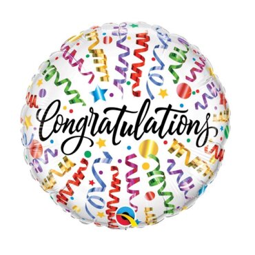 Apvalus folinis balionas Congratulations