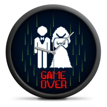 Sieninis laikrodis game over vestuvių dovana