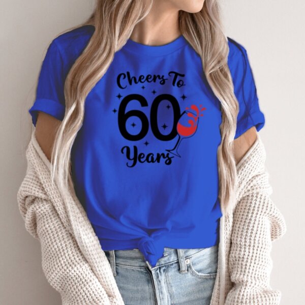 Moteriški marškinėliai „60 metų gimtadienis“