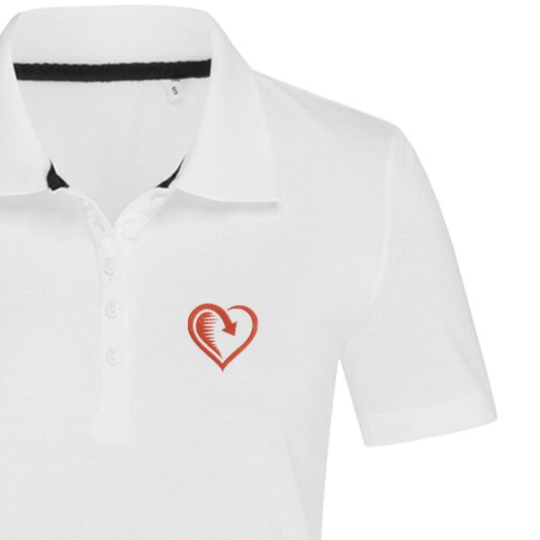 Moteriški polo marškinėliai „Širdies rodyklė“