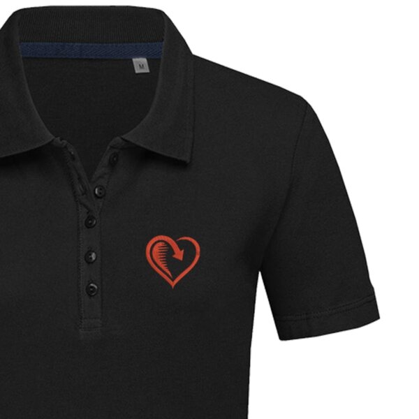 Moteriški polo marškinėliai „Širdies rodyklė“