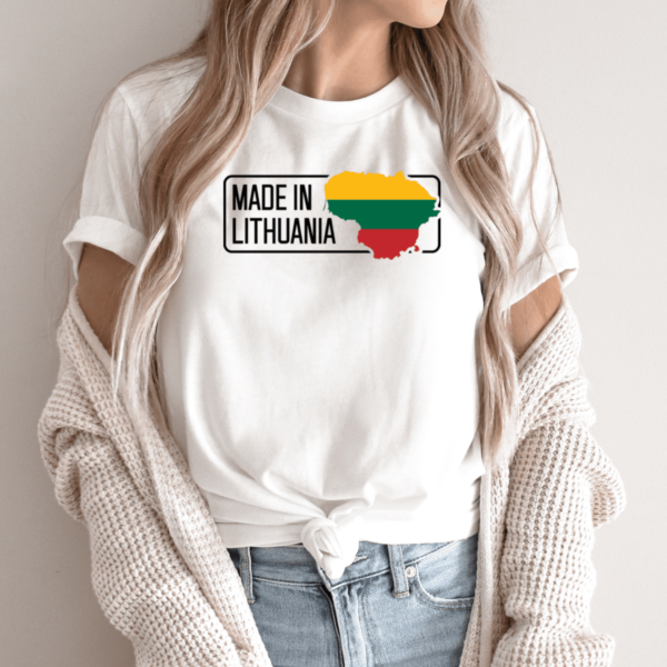 Moteriški marškinėliai „Made In Lithuania“