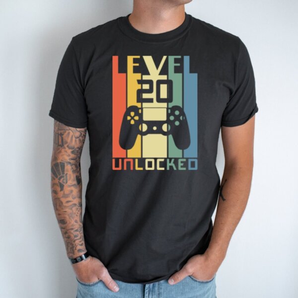 Vyriški marškinėliai „Level 20 Unlocked“