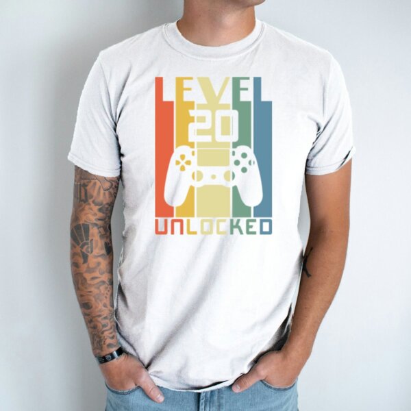 Vyriški marškinėliai „Level 20 Unlocked“