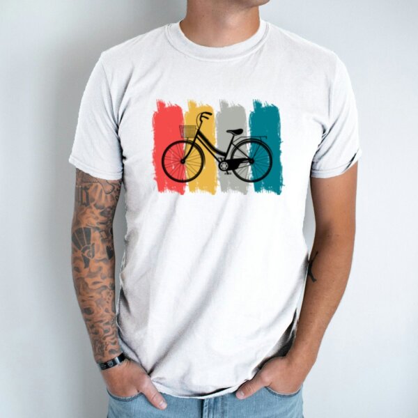 Vyriški marškinėliai „Retro dviratis“