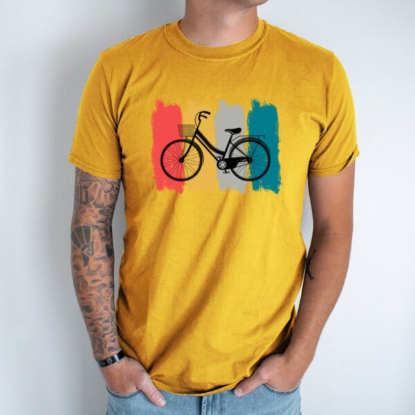 Vyriški marškinėliai „Retro dviratis“