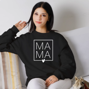 Unisex džemperis su spauda „MA-MA“