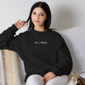 Siuvinėtas unisex džemperis „Tik į priekį“