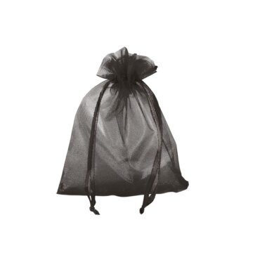 Mini dovanų organzos maišelis juodos spalvos