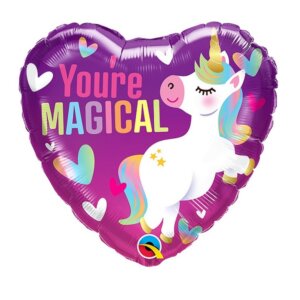 folinis helio balionas su vienaragiu ir uzrasu you re magical