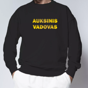 Unisex džemperis su spauda „Auksinis Vadovas“