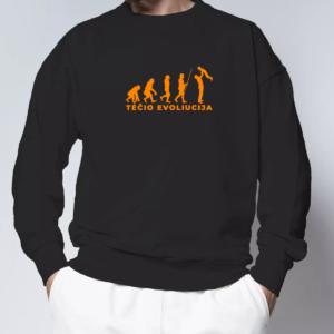 Unisex džemperis su spauda „Tėčio Evoliucija“