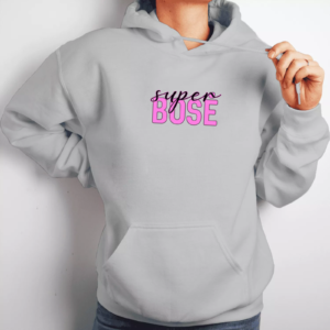Unisex džemperis su spauda „Super Bosė“