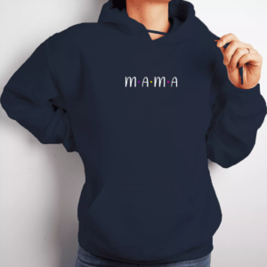 Unisex džemperis su spauda „m-a-m-a“