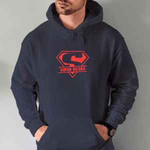 Unisex džemperis su spauda „Super Boss“