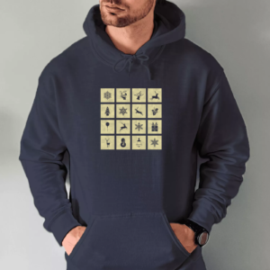 Unisex džemperis su spauda „Kalėdos“