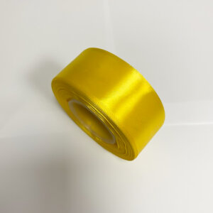 Geltona satino juostelė dovanoms 38mm