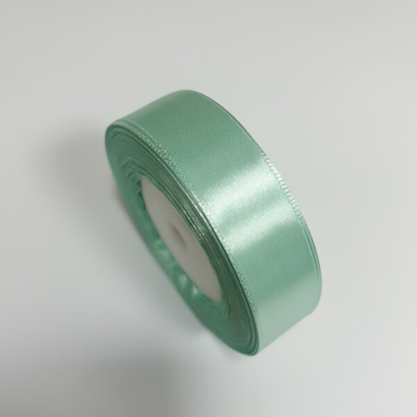 Mėtinė 25mm satino juostelė
