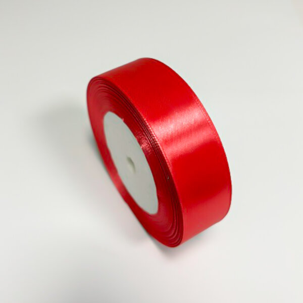 Tamsiai rožinė 25mm satino juostelė