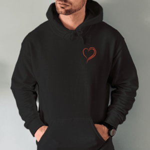 Siuvinėtas unisex džemperis „Širdelė“