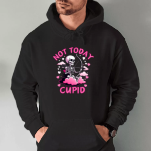 Unisex džemperis su spauda „Not today Cupid“