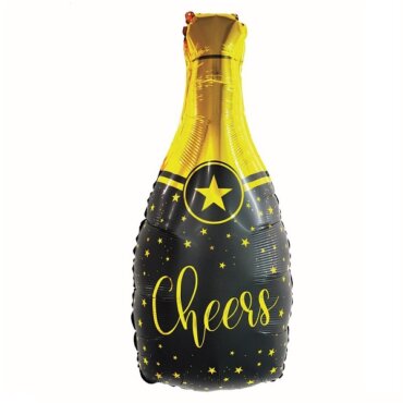 Šampano formos folinis helio balionas „Cheers“