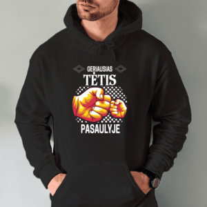 Unisex džemperis su spauda „Geriausias tėtis pasaulyje“