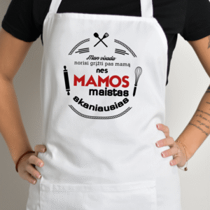 Prijuostė su spauda „Mamos maistas“