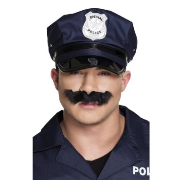 Fotosesijų atributika klijuojami policininko ūsai