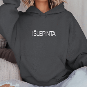 Unisex džemperis su spauda „Išlepinta “