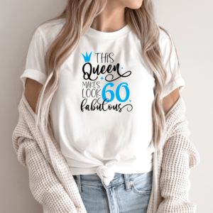 Unisex marškinėliai su spauda „60 metų gimtadienis“
