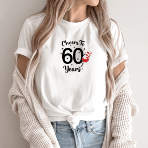 Unisex marškinėliai su spauda „60 metų gimtadienis“