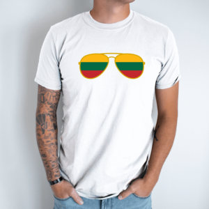 Unisex marškinėliai su spauda „Akiniai“