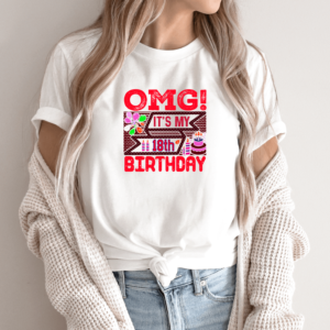 Unisex marškinėliai su spauda „OMG man 18“