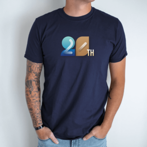 Unisex marškinėliai su spauda „20th“