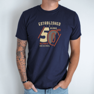 Unisex marškinėliai su spauda „50 all original part“