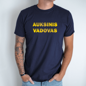 Unisex marškinėliai su spauda „Auksinis Vadovas“