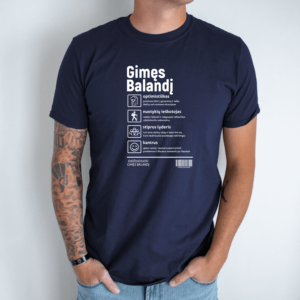 Unisex marškinėliai su spauda „Gimęs balandį“