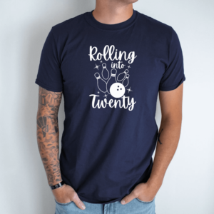 Unisex marškinėliai su spauda „Rolling to 20“