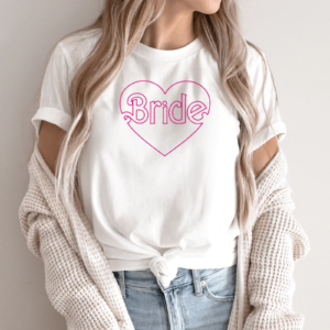 Mergvakario marškinėliai „Barbie Bride Heart“