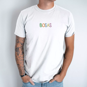 Siuvinėti unisex marškinėliai „Spalvotas Bosas“