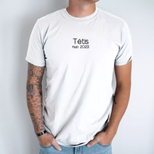 Siuvinėti unisex marškinėliai „Tėtis nuo ....“