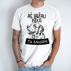 Unisex marškinėliai su spauda „Aš laižau“