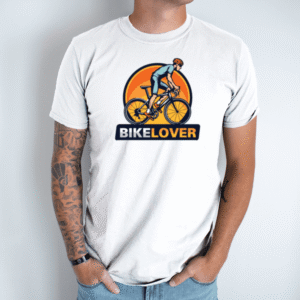 Unisex marškinėliai su spauda „Bike lover“