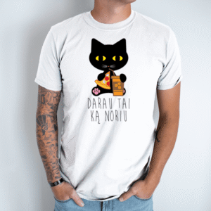 Unisex marškinėliai su spauda „Darau ką noriu“