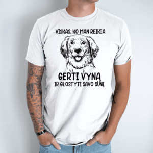 Unisex marškinėliai „Glostyti šunį“